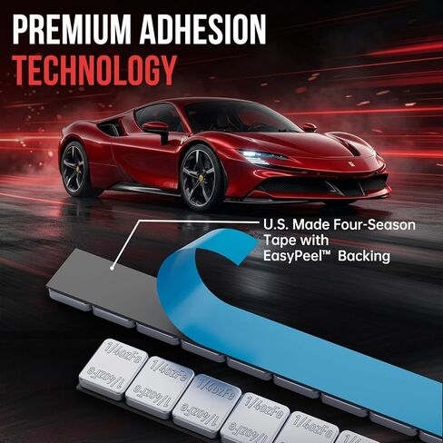 Sposuit Adhesive Stick on Wheel Weights - 1/4oz, 0.25oz, 240pcs, Grey, Applicable to Cars, Trucks, SUVs, Motorcycles, Low Profile, Car Model, Easy to Peel & Low Profile 60oz/Box, U.S. OEM Quality in Saudi Arabia