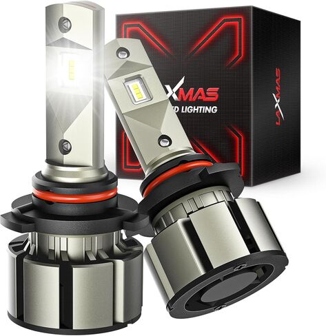 Laxmas 9005 LED Bulbs, 18,000LM Ultra Brightness, 6500K Cool White Super Bright Bulbs, Bulb with 12000RPM Cooling Fan, 50000+ Hours Lifespan, Plug and Play, Pack of 2 in Saudi Arabia