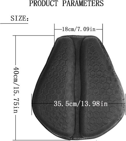 Motorcycle Seat Cushion for Can-Am Spyder F3 2010–2026,3D-Honeycomb Structure Shake Rider Cushion TPE Shock Absorption and Breathable for Long Rides in Saudi Arabia
