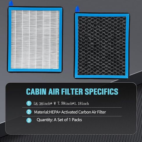 CF10285 Cabin Air Filter With Activated Carbon,Compatible with Toyota Camry RAV4 Highlander Tundra Corolla 4Runner Prius Land Cruiser Sequoia Sienna Avalon & Lexus& Subaru & Scion & Jaguar in Saudi Arabia