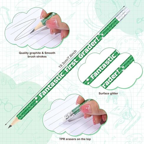 Engrowtic 24 Pcs First Graders Pencils Graduation Gift Bulk Fantastic First Grader Pencils Classroom Gift Bag Stuff for Grade 1st Kids Students End of Years Back to School Classroom Present in Kuwait