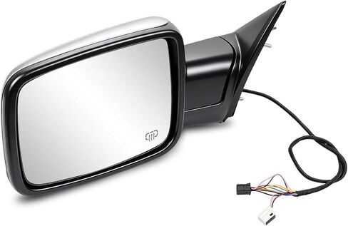 Right Passenger Side Matte Black Mirror Compatible With Ram 1500 2019-2025 Power Folding Heated Mirror With Turn Signal Puddle Light Replacement for 68276500AH(10Pins) in Saudi Arabia