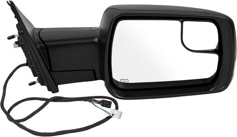 Right Passenger Side Matte Black Mirror Compatible With Ram 1500 2019-2025 Power Folding Heated Mirror With Turn Signal Puddle Light Replacement for 68276500AH(10Pins) in Saudi Arabia