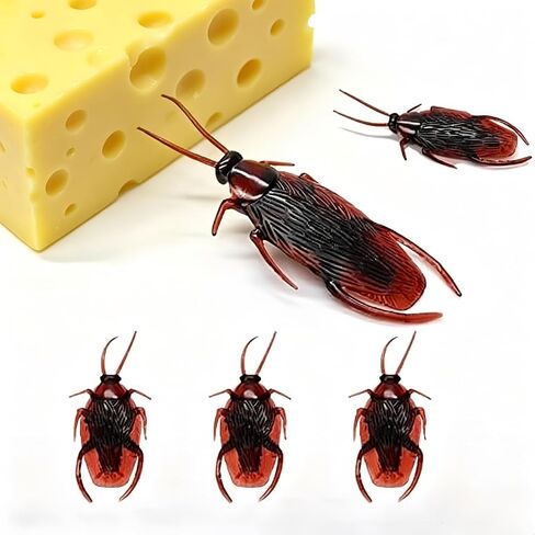 5pcs Realistic Fake Cockroaches for Halloween Prank, Home Decor, Party Props in Saudi Arabia