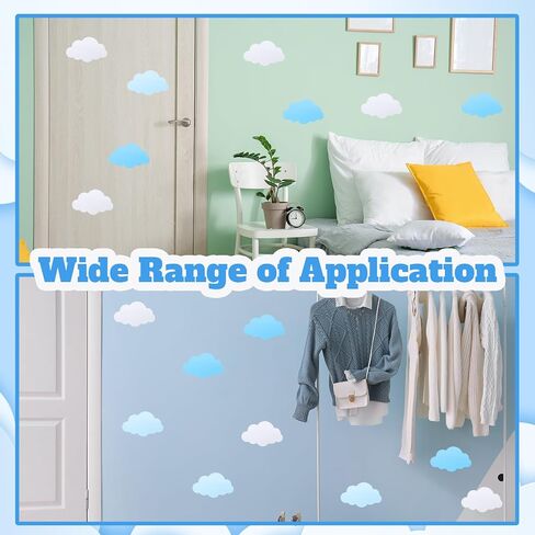 Jetec 24 Pcs Cloud Sticky Notepads Self Sticky Memo Tabs Cute Easy to Post for Men Women Stationery Office Home Wedding Birthday Party Decor Teacher Appreciation Supplies, 30 Sheets/pad in Kuwait