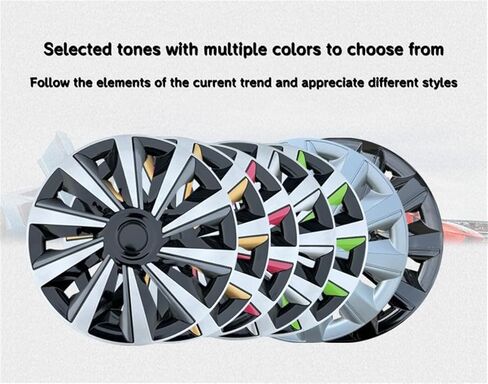 Hubcap Wheel Cover Replacement, Rims 13 14 15 16 Inch Universal Wheel Hub Caps Cover, ABS Material Exterior Accessories Snap On Car Truck SUV -Set of 4 (Pink, 14") in Kuwait