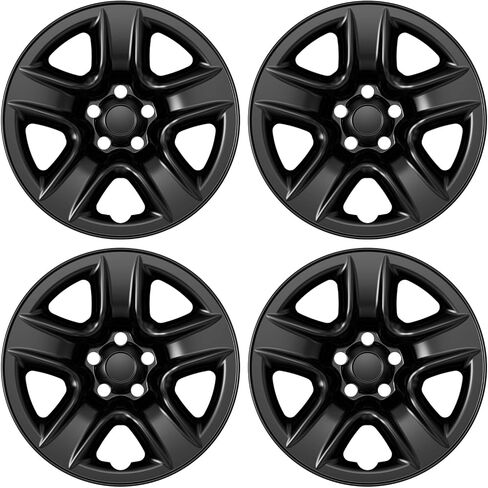 4-Pack 17 inch Wheel Skins Compatible with Toyota RAV4 2006 2007 2008 2009 2010 2011 2012, Fit 17" Alloy Wheel Only, Bright Black Color Wheel Cover in Saudi Arabia