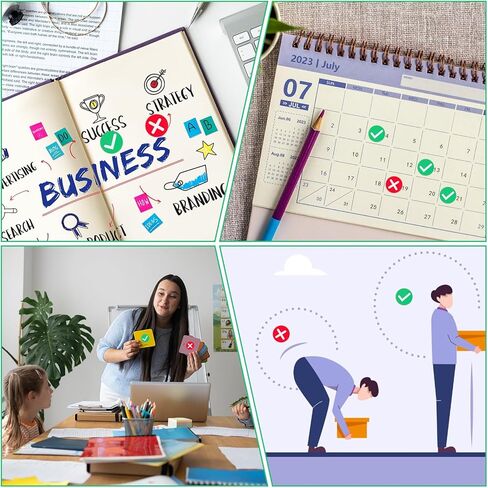 240 PCS Green Check and Red Cross Mark Stickers, Self Adhesive Labels for Organization, Item Organization, Classroom Teaching, DIY Projects in Kuwait