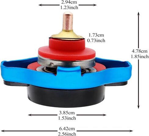 Engine Coolant Thermostat Thermostatic Gauge Radiator Cap Tank Cover Small Head with Water Thermometer Replacement Prevent Overheating in Kuwait