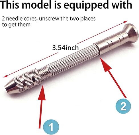 Copper Handle Sewing Awl Kit Leather Canvas Shoe Repair Tool with 4 Steel Needles 10 Fine Hole Needles DIY Craft (Pack of 1) in Kuwait