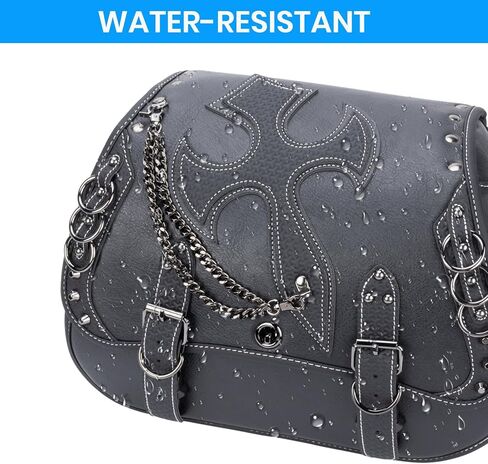 30L Motorcycle Saddlebags Water-Resistant Storage for Harley Sportster Softail Dyna Honda Shadow, Quick-Attach Remove Design with Bottle Bags, Universal Fit Large Capacity Luggage Bags in Saudi Arabia