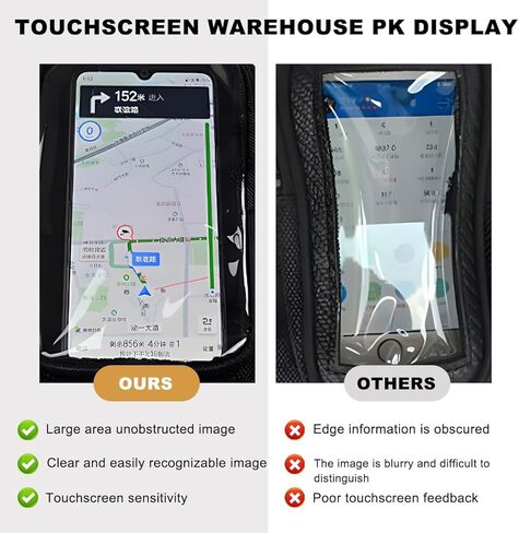 Motorcycle Bag For Honda XR150L 2020-2024, Waterproof And Durable Motorbike Bag Touch Screen Phone Bag Easy To Install Scratch-Resistant in Saudi Arabia