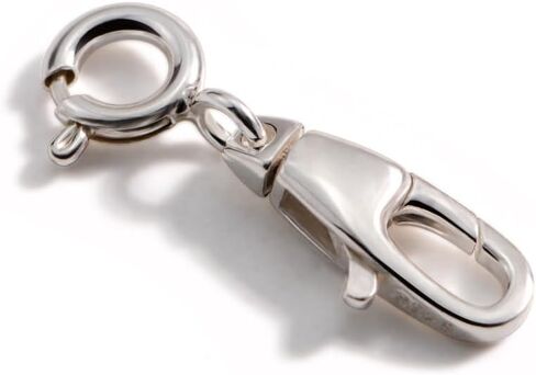 1PC 925 Sterling Silver Lobster Clasp Double End Design Necklace Clasps and Closures,Extender Connector Jewellery Clasp (Silver, S) in Kuwait