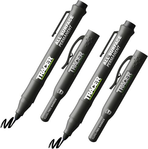 مجموعة أقلام التحديد Tracer Twin باللون الأسود الخالية من الانسداد - ACF1-2 in Kuwait