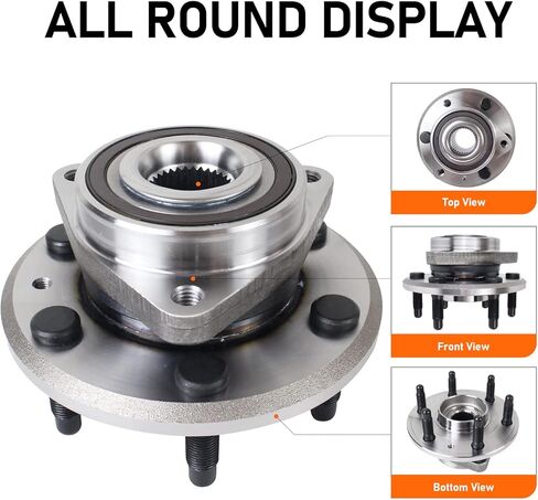 MACEL 513277 Front or Rear Wheel Bearing and Hub Assembly Fit for 09-17 Chevy Traverse, 08-17 Buick Enclave, 07-16 GMC Acadia, 2017 Acadia Limited, 07-10 Saturn Outlook, 6 Lugs w/ABS in Kuwait