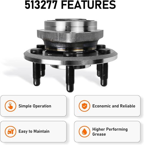 MACEL 513277 Front or Rear Wheel Bearing and Hub Assembly Fit for 09-17 Chevy Traverse, 08-17 Buick Enclave, 07-16 GMC Acadia, 2017 Acadia Limited, 07-10 Saturn Outlook, 6 Lugs w/ABS in Kuwait