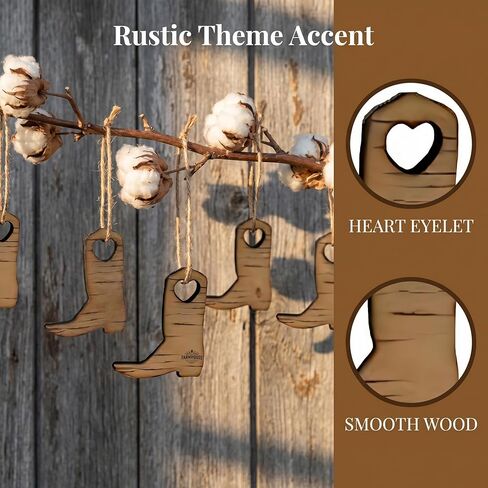 100PCS Miniature Cowboy Boot Decorations Mini Boots Wood Cutouts for DIY Crafts Ornaments Wedding Centerpieces Cowgirl Party Decor Western Accessories and Rustic Charm Embellishments in Saudi Arabia