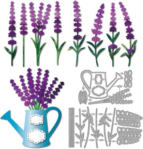 MAYJOYDIY Lily of The Valley Layered Metal Die Cuts Flowers Cutting Dies Leaves Embossing Template Stems Carbon Steel Cutting Stencils for Card Making DIY Scrapbooking Album Handbook Gift Decoration in Kuwait