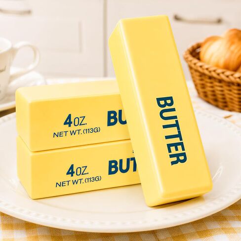 3 Packs Butter Squishy Slow Rising Squeeze Toys, Sensory Fidget Stress Relief Squishies,Soft Realistic Fidget Toys Anxiety Relief Party Favors Dumpling Squishy Butter for Kids＆Adult(Yellow) in Saudi Arabia