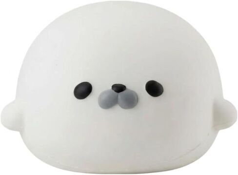 Jumbo Seal Squishy Toy, 4.7 Inch Ultra Slow Rising Cream Scented Kawaii Sea Lion,Stress Relief Squeeze Toy for Adults,Soft Sensory Squeeze Bun for Office Desk Party Favors(White) in Saudi Arabia