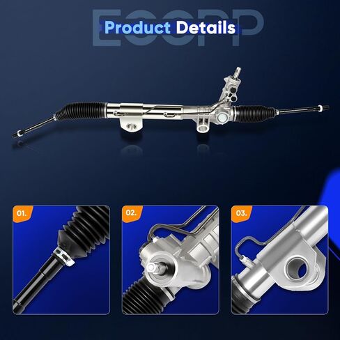 ECCPP Hydraulic Complete Power Steering Rack and Pinion Assembly Fit for Dodge Ram 1500 2002-2005 3.7L 3.9L 4.7L 5.7L 5.9L 8.3L (4x4 Models Only) 52106521AG in Kuwait