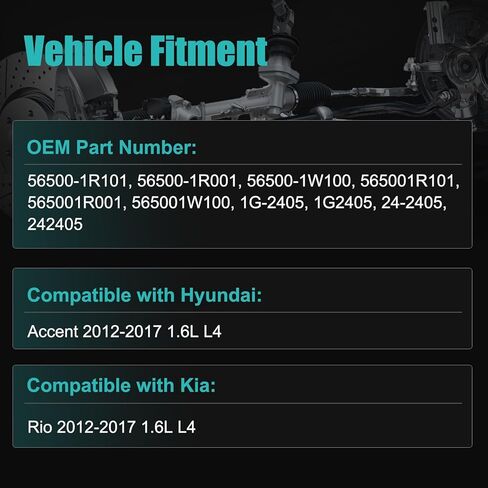 AULINK 565001R101 رف التوجيه الإلكتروني وترس (1.6L L4) لشركة Hyundai Accent 2012-2017، لكيا ريو 2012-2017 يستبدل 1G-2405، 242405 in Kuwait