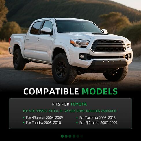مجموعة بكرة شد حزام المحرك مناسبة لسيارة Toyota Tacoma، و4Runner، وTundra، وFJ Cruiser 2004-2015 4.0L V6 Gas, 38411, 36174, 36174, 1660331040, 1662031013 in Kuwait