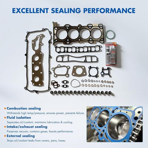 Cylinder Head Gasket Set Fit for Mazda 3 2.3L Replace OE HS26407PT in Kuwait
