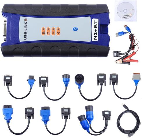 Diesel Universal Heavy Duty Truck Excavator Diagnostic Scanner Tool forNexiq USB Link 2 Heavy Duty Truck Scanner 124032 Diagnosis USB Link 2 Interface Adapter in Kuwait