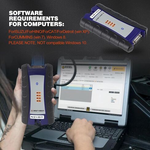 Diesel Universal Heavy Duty Truck Excavator Diagnostic Scanner Tool forNexiq USB Link 2 Heavy Duty Truck Scanner 124032 Diagnosis USB Link 2 Interface Adapter in Kuwait
