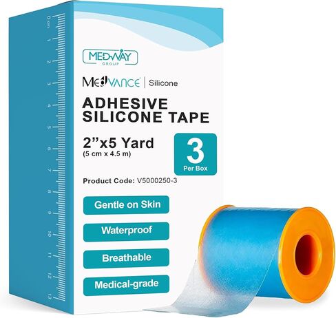 شريط سيليكون MedVance بعرض 2 بوصة ناعم مع ثقب وقابل للقطع (3 عبوات، 5 ياردات) in Kuwait
