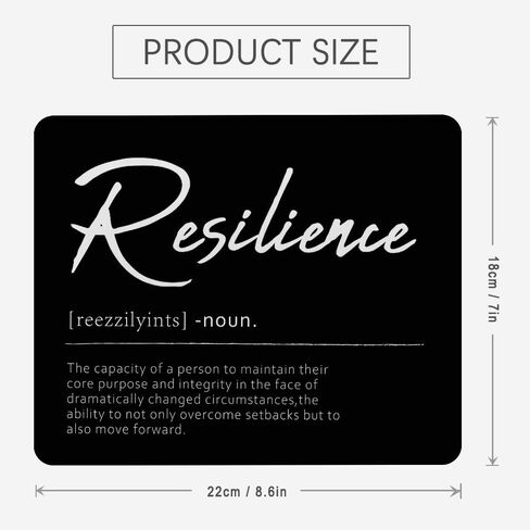 Resilience Definition Mouse Pad, Inspirational Motivational Positive Quotes Mousepad for Desk Home Office Dorm Computers Laptop Gaming Accessories, 8.7x7.1 Inch in Kuwait