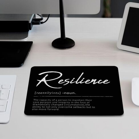 Resilience Definition Mouse Pad, Inspirational Motivational Positive Quotes Mousepad for Desk Home Office Dorm Computers Laptop Gaming Accessories, 8.7x7.1 Inch in Kuwait