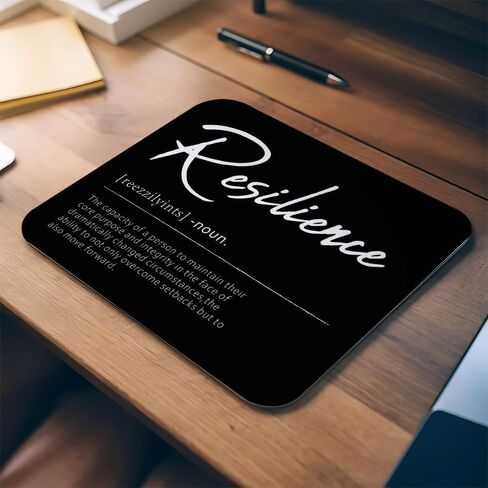 Resilience Definition Mouse Pad, Inspirational Motivational Positive Quotes Mousepad for Desk Home Office Dorm Computers Laptop Gaming Accessories, 8.7x7.1 Inch in Kuwait