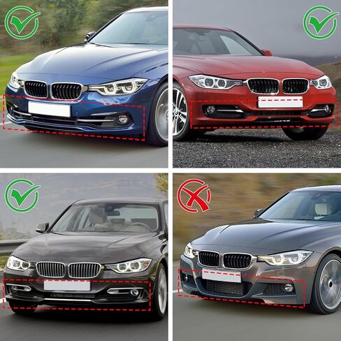 Front Bumper Lip Compatible with 2013-2018 BMW F30 F31 Base 318i 320i 328d 330e 330i 340i, Gloss Black ABS Air Splitter Chin Body Kit OEM Style in Saudi Arabia