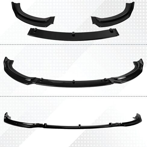 Front Bumper Lip Compatible with 2013-2018 BMW F30 F31 Base 318i 320i 328d 330e 330i 340i, Gloss Black ABS Air Splitter Chin Body Kit OEM Style in Saudi Arabia