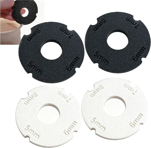 QZAVIRE 4 Pcs Pottery Rim Tool - 5mm/6mm/7mm/8mm Professional Round Trimming Tool for Smooth Uniform Rims, Compact Pottery Edge Shaping Tool for Clay Bowls Mugs Pots in Saudi Arabia