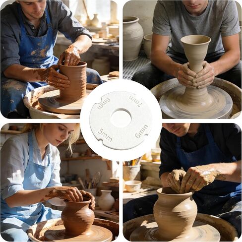 QZAVIRE 4 Pcs Pottery Rim Tool - 5mm/6mm/7mm/8mm Professional Round Trimming Tool for Smooth Uniform Rims, Compact Pottery Edge Shaping Tool for Clay Bowls Mugs Pots in Saudi Arabia
