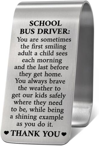 School Bus Driver Visor Clip for Cars, Thany You Chirstmas Thanksgiving Gifts Ideas for School Bus Drivers, Appreciation Birthday Car Visor Clip Gifts for Women Men in Saudi Arabia