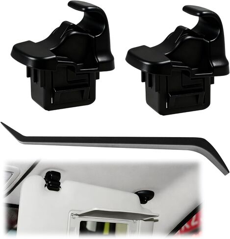 2 Pack Sun Visor Holder Clip Replacement Compatible with Subaru Impreza WRX/STI Crosstrek Legacy Outback Ascent, ABS Construction Sunvisor Inner Clips Holder Hook, OEM #92018FG001ME (Black) in Saudi Arabia