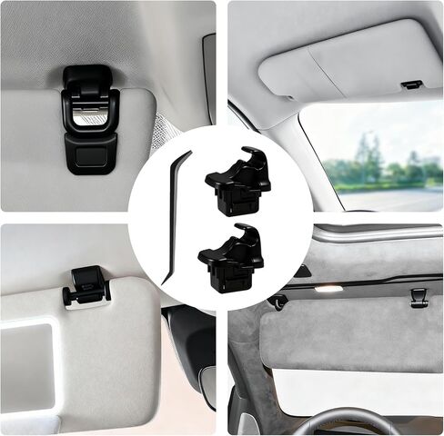2 Pack Sun Visor Holder Clip Replacement Compatible with Subaru Impreza WRX/STI Crosstrek Legacy Outback Ascent, ABS Construction Sunvisor Inner Clips Holder Hook, OEM #92018FG001ME (Black) in Saudi Arabia