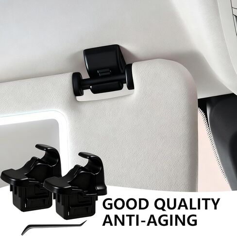 2 Pack Sun Visor Holder Clip Replacement Compatible with Subaru Impreza WRX/STI Crosstrek Legacy Outback Ascent, ABS Construction Sunvisor Inner Clips Holder Hook, OEM #92018FG001ME (Black) in Saudi Arabia
