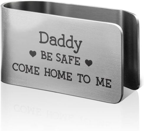 Watch Out for Deer Car Visor Clip, Stainless Steel Engraved Visor Clips for Cars, Safe Driving Reminder for Son Daughter, Driver Car Accessories, Long Distance Driving Safe Gifts from Mom Dad in Saudi Arabia