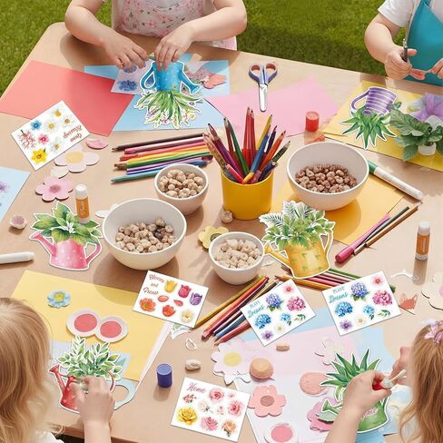 Funrous 36 مجموعات الربيع الحرفية مجموعات DIY زخرفة سقي يمكن ملصق الحرفية زهرة التوليب ورقة زهرة حزب شنقا ديكور للمنزل ديكور الأزهار لشجرة الربيع الفصول الدراسية حديقة الديكور بلوم حزب Vbs in Kuwait