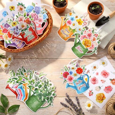 Funrous 36 مجموعات الربيع الحرفية مجموعات DIY زخرفة سقي يمكن ملصق الحرفية زهرة التوليب ورقة زهرة حزب شنقا ديكور للمنزل ديكور الأزهار لشجرة الربيع الفصول الدراسية حديقة الديكور بلوم حزب Vbs in Kuwait