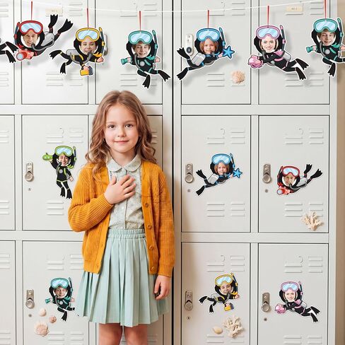 90 قطعة بدلة غوص صيفية من الورق DIY إطار صورة ديكورات تحت البحر المحيط غواص إطارات الصور معلقة العودة إلى المدرسة ديكور لوازم الحفلات in Kuwait