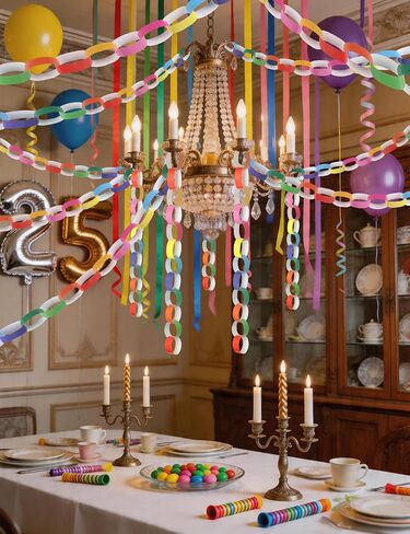 sogiv 600 Sheets Paper Chain Garland Strips 1 x 8 Inches with Double Sided Tape – DIY Construction Paper Chains for Birthday, Wedding, Holiday Party Decorations & Craft Supplies in Saudi Arabia