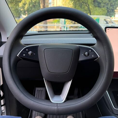 Steering Wheel Cover for Tesla Model 3 Y Non-Slip and Breathable Steering Wheel Cover Protector Tesla Model 3 Y Accessories Black in Saudi Arabia