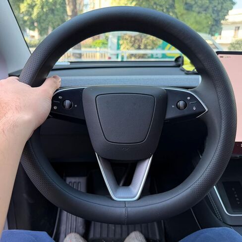 Steering Wheel Cover for Tesla Model 3 Y Non-Slip and Breathable Steering Wheel Cover Protector Tesla Model 3 Y Accessories Black in Saudi Arabia