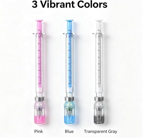 EPMANN 9Pcs Syringe Shaped Gel Pens, 2026 New Creative Syringe Shaped Gel Ink Pens for Funny,Accessories for Work School Supplies, Beautiful Ballpoint Pens for Gift in Saudi Arabia
